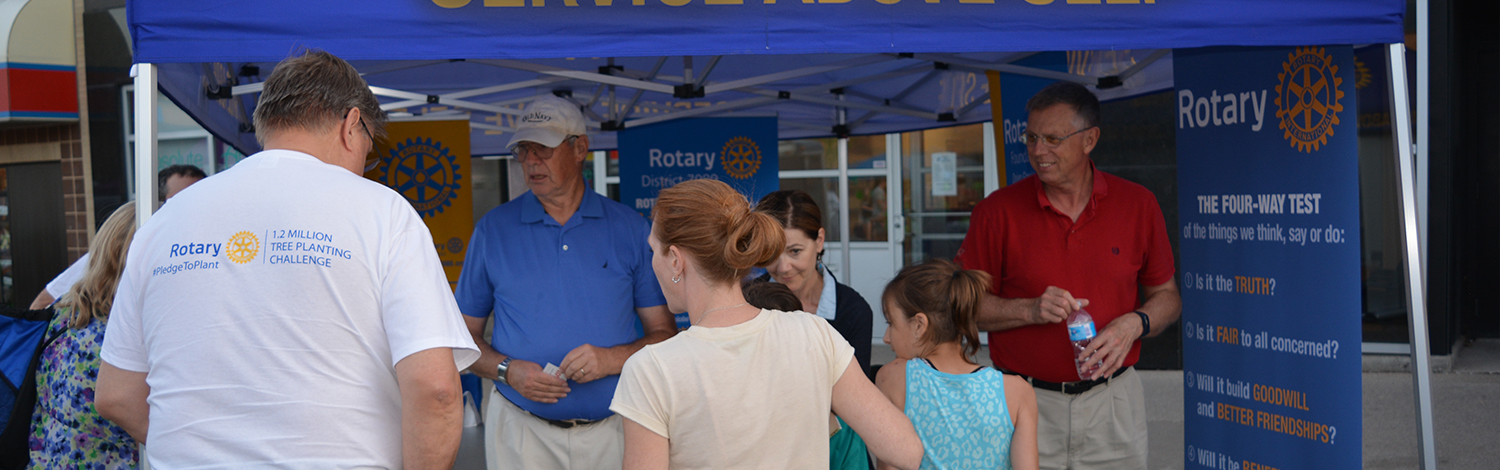 Rotary Club book tent