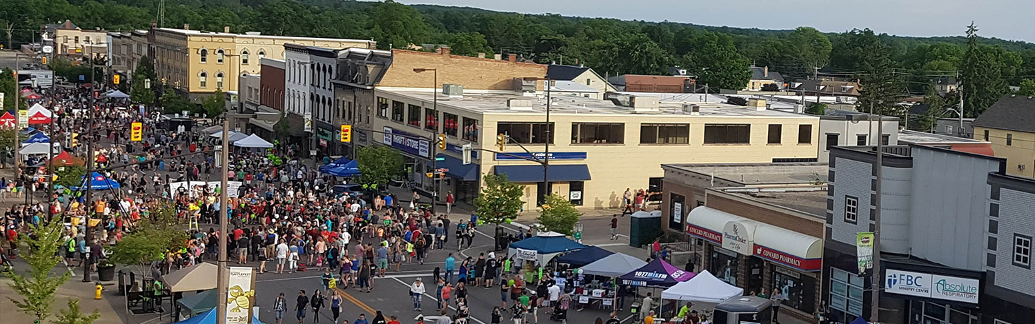 view of Turtlefest Block Party from roof