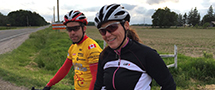 members of silver spokes cycling club near Tillsonburg