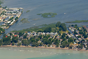 aerial view of Long Point Ontario