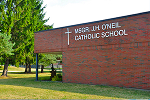 exterior of Msgr O'Neil School