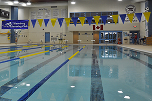 view from the pool deck at Tillsonburg Community Centre