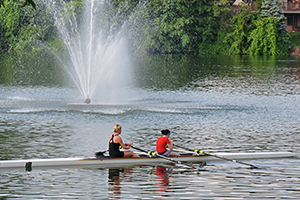 double scull on Lake Lisgar rowing
