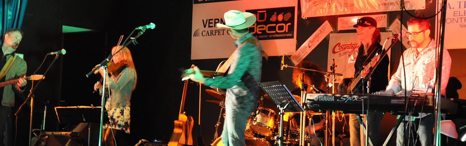 band on stage at Tillsonburg Turtlefest