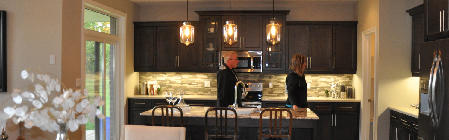 Couple looking at new home