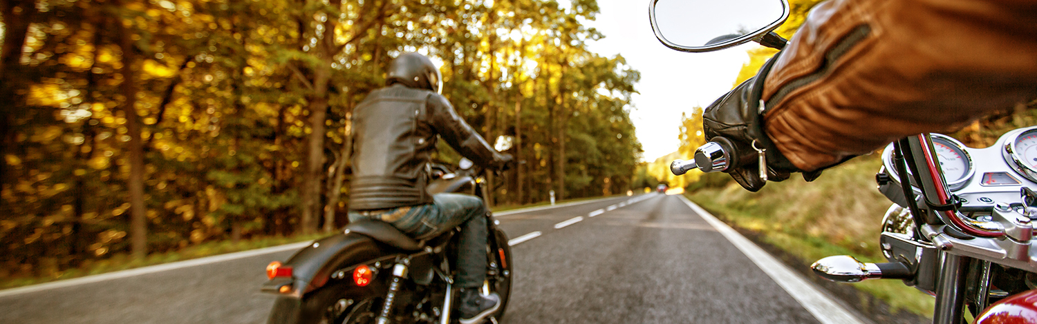 motorcycles on country road