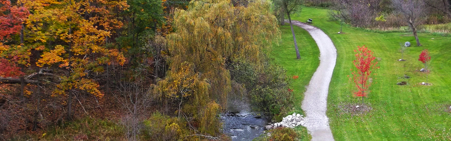 aerial view of Participark trail