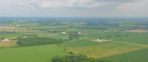 aerial view of agricultural land