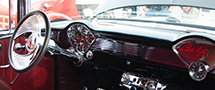 dashboard of classic car