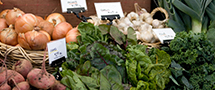 fresh vegetables on display